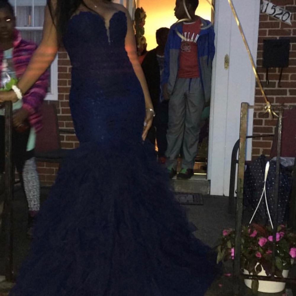 JOVANI NAVY BLUE DRESS